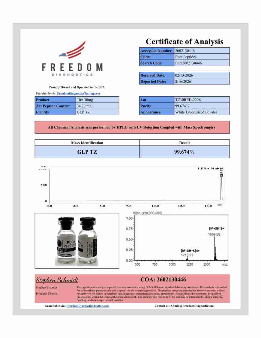 TIRZ-30 109mg Research Peptide TIRZ-30 109mg Research Peptide