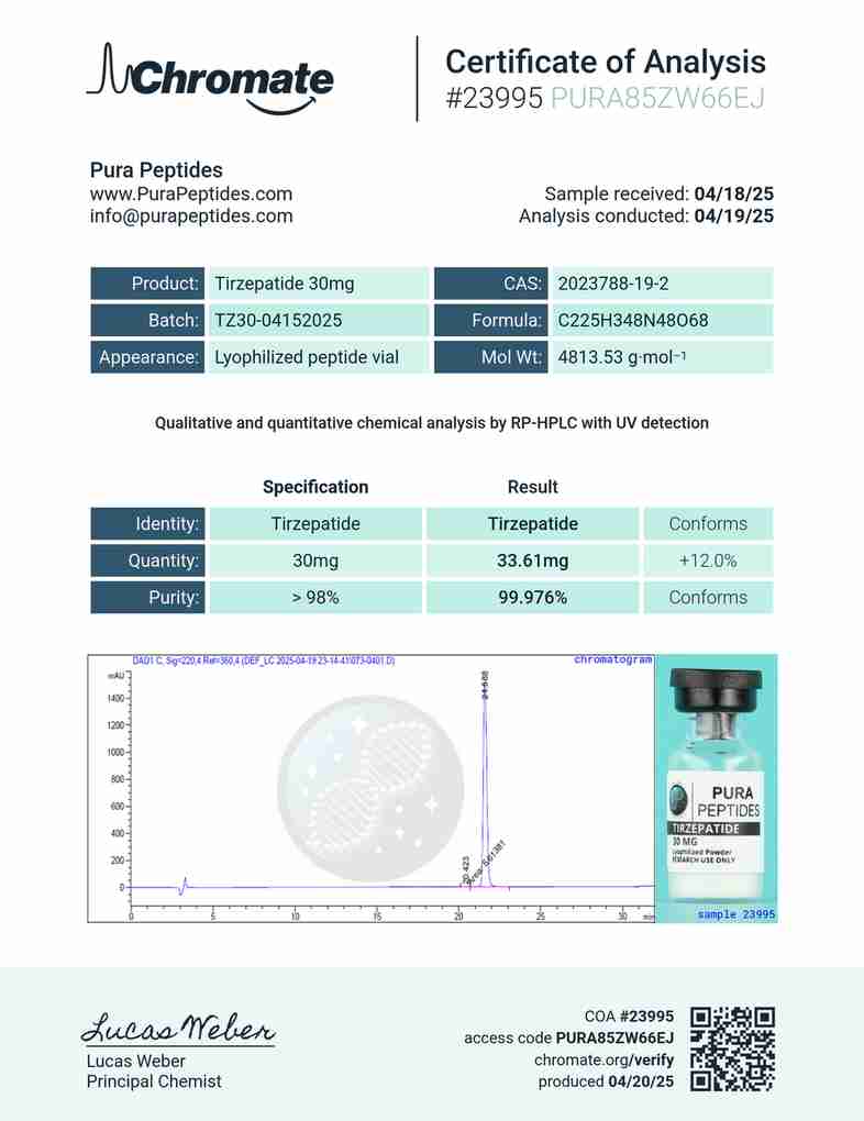 TIRZ-30 109mg Research Peptide TIRZ-30 109mg Research Peptide
