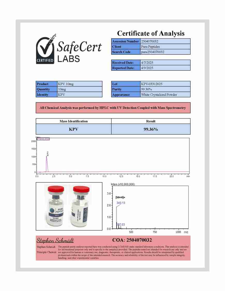 KPV 10mg Research Peptide KPV 10mg Research Peptide