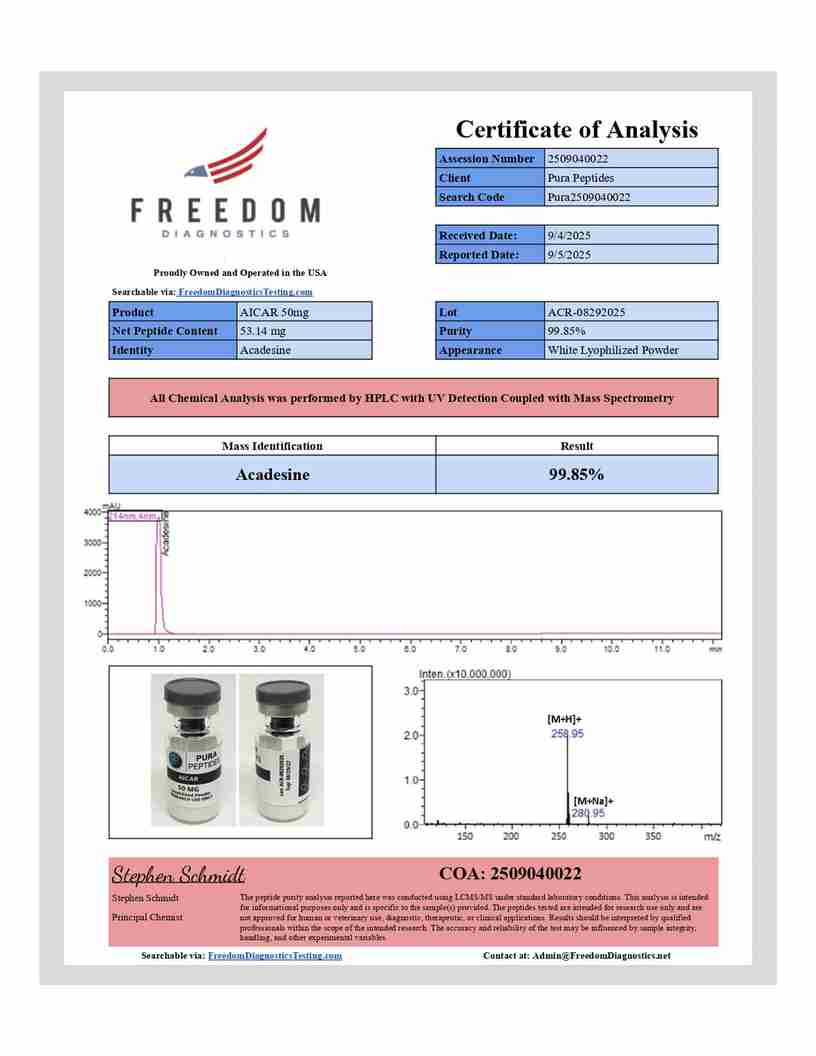AICAR (50 MG) 50mg Research Peptide AICAR (50 MG) 50mg Research Peptide