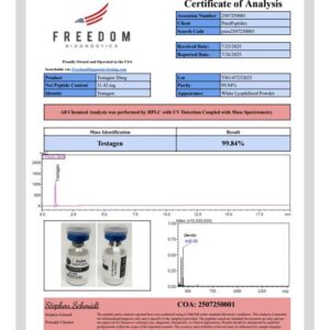 Testagen 20 mg 20mg Research Peptide