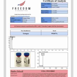 Testagen 20 mg 20mg Research Peptide