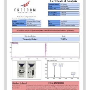 Thymosin Alpha-1 128mg Research Peptide