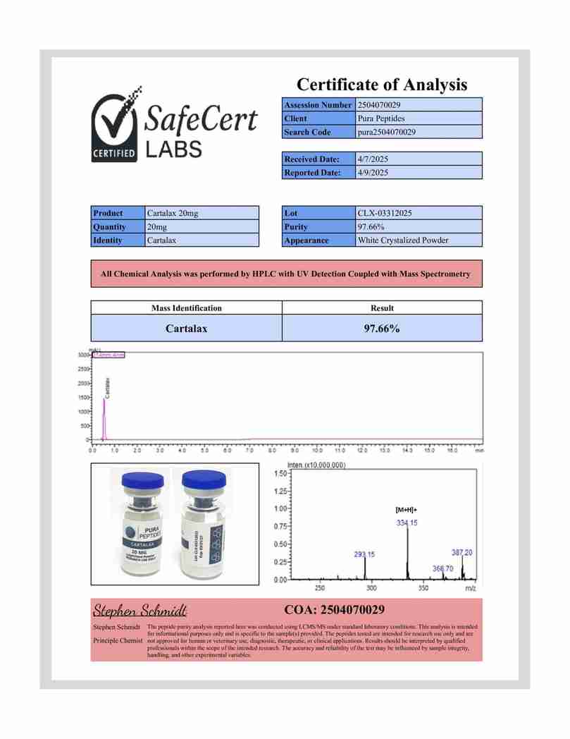 Cartalax 20mg 20mg Research Peptide Cartalax 20mg 20mg Research Peptide